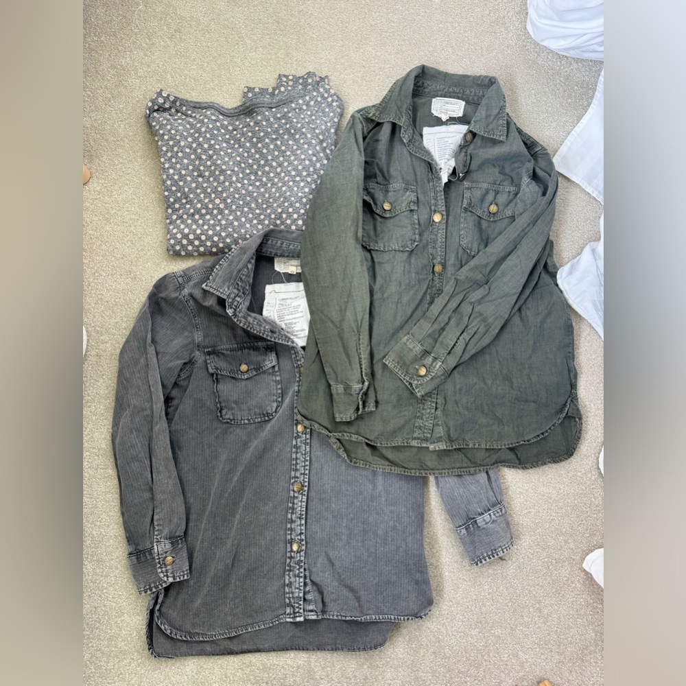 Lot of Three Current/Elliott Shirts – Sizes 0 & 1